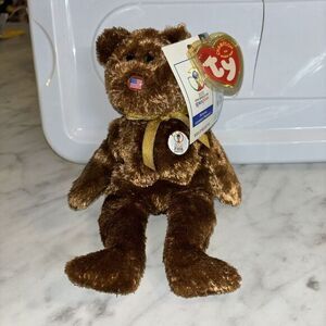 Ty Beanie Baby USA 2002 FIFA World Cup Champion Bear America United States Teddy